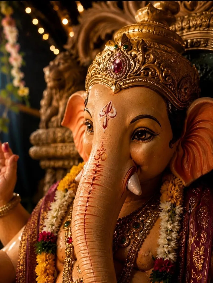 Surat Cha Gaurinandan Ganesh Idol Front View