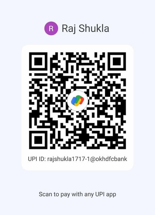 Ganesh Mahotsav UPI QR Code - Raj Shukla